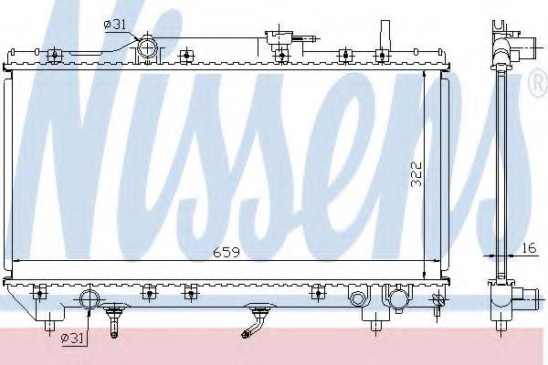 NISSENS 64806 Радіатор, охолодження двигуна