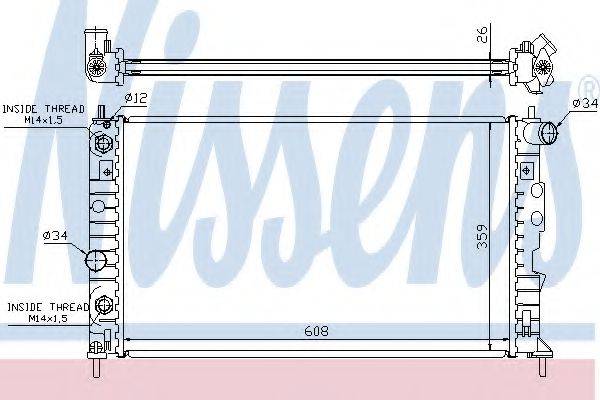 NISSENS 68003A Радіатор, охолодження двигуна