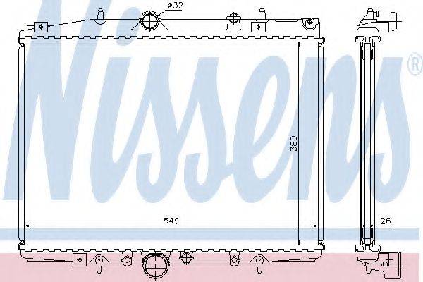 NISSENS 63705A Радіатор, охолодження двигуна