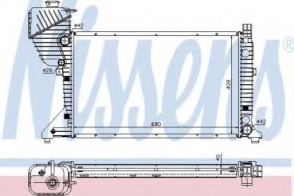 NISSENS 62519A Радіатор, охолодження двигуна