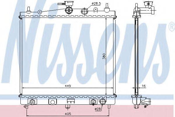 NISSENS 68700A Радіатор, охолодження двигуна