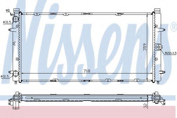 NISSENS 65273A Радіатор, охолодження двигуна