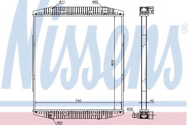NISSENS 619730 Радіатор, охолодження двигуна