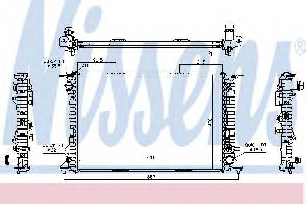 NISSENS 60318 Радіатор, охолодження двигуна