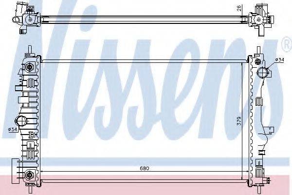 NISSENS 630715 Радіатор, охолодження двигуна