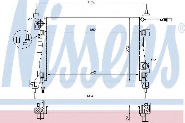 NISSENS 630743 Радіатор, охолодження двигуна