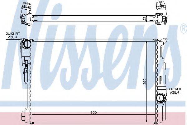 NISSENS 60808 Радіатор, охолодження двигуна
