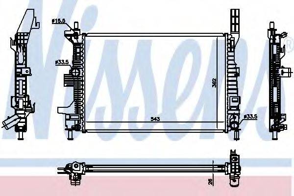 NISSENS 69238 Радіатор, охолодження двигуна