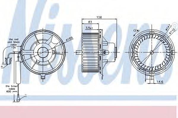 NISSENS 87031 Вентилятор салону