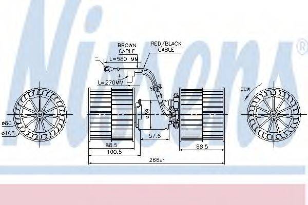 NISSENS 87071 Вентилятор салону