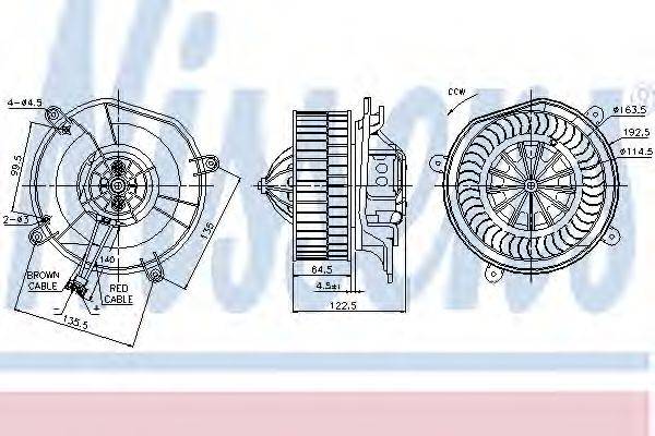 NISSENS 87103 Вентилятор салону