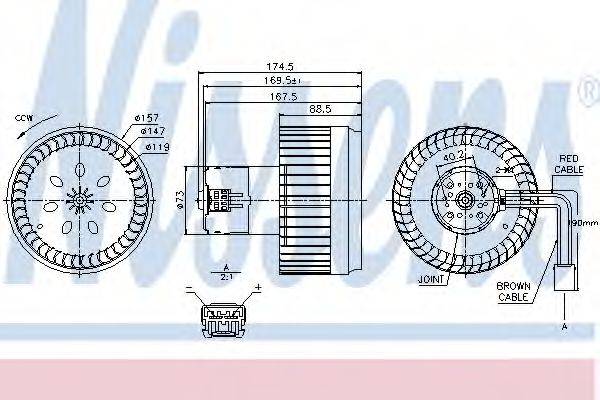 NISSENS 87123 Вентилятор салону