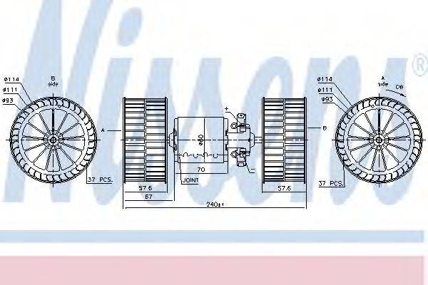 NISSENS 87192 Вентилятор салону