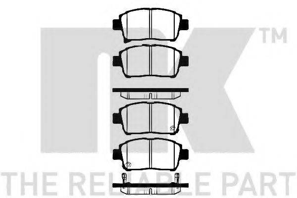 NK 224558 Комплект гальмівних колодок, дискове гальмо