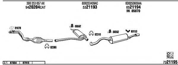 WALKER AD25013 Система випуску ОГ