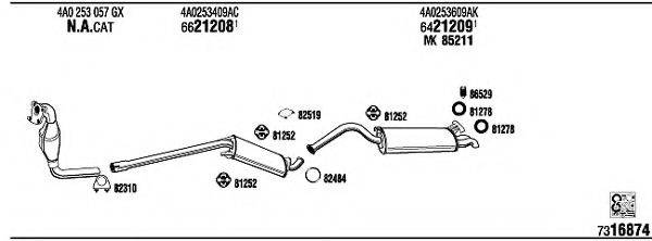 WALKER AD25124 Система випуску ОГ