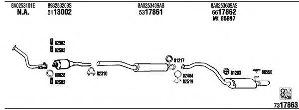 WALKER AD80440 Система випуску ОГ