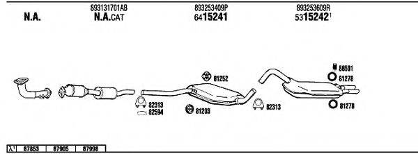 WALKER AD90015 Система випуску ОГ