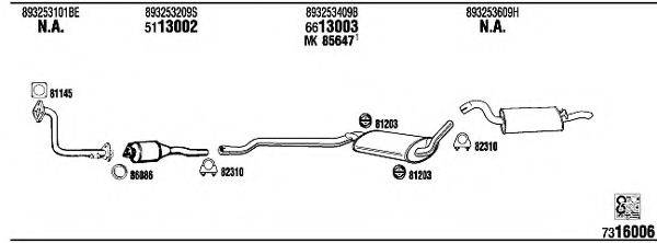 WALKER AD90019 Система випуску ОГ