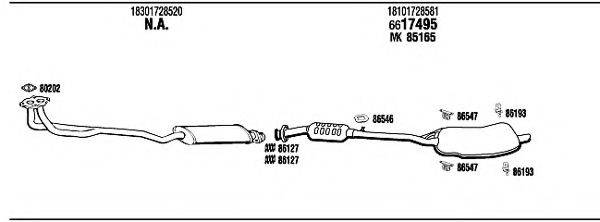 WALKER BW31823 Система випуску ОГ