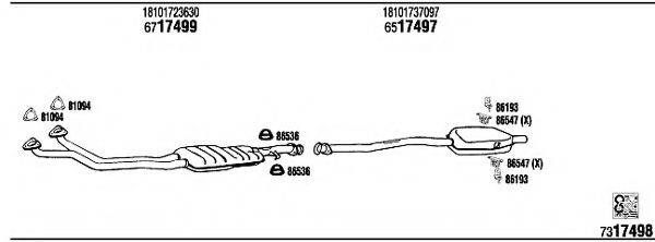 WALKER BW32009 Система випуску ОГ