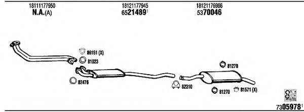 WALKER BW40130A Система випуску ОГ