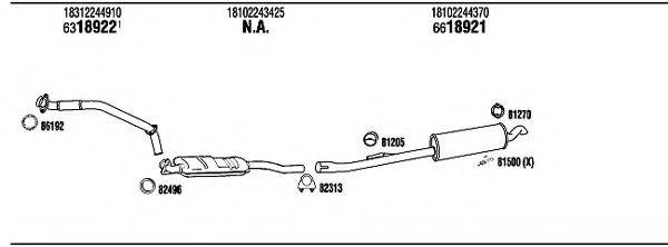 WALKER BW52521 Система випуску ОГ