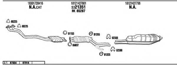 WALKER BW52536 Система випуску ОГ