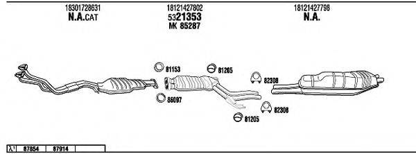 WALKER BW52537 Система випуску ОГ