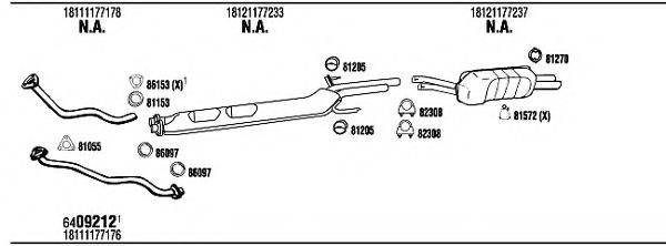 WALKER BW62802 Система випуску ОГ