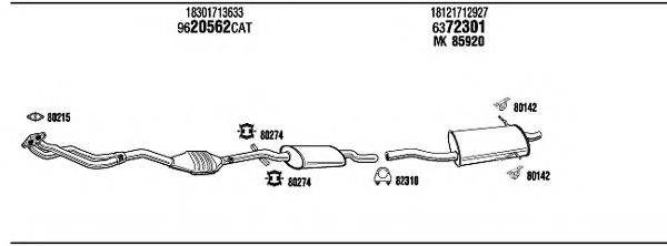 WALKER BWH12139 Система випуску ОГ