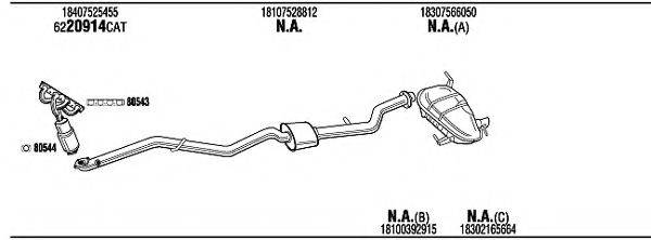 WALKER BWH17928 Система випуску ОГ