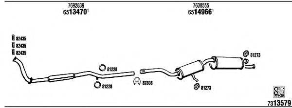 WALKER FI61177 Система випуску ОГ