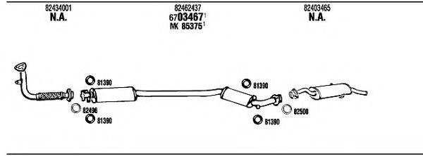 WALKER FI80009 Система випуску ОГ