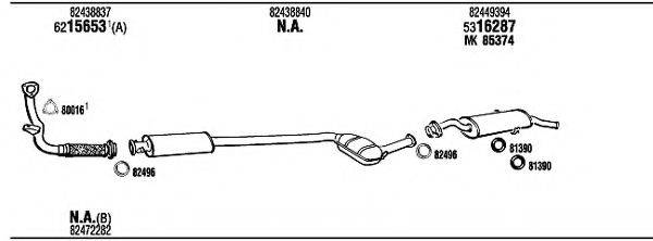 WALKER FI80016 Система випуску ОГ