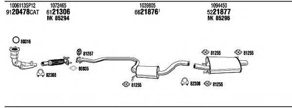 WALKER FO21001 Система випуску ОГ