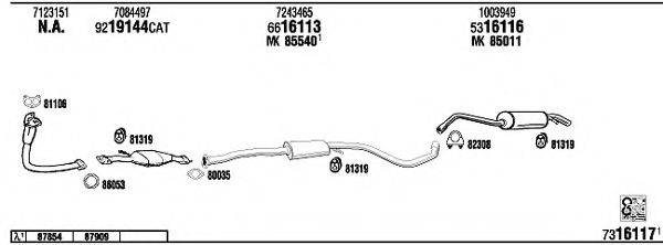 WALKER FO30625 Система випуску ОГ