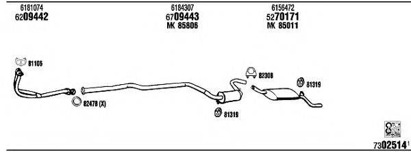 WALKER FO31259A Система випуску ОГ