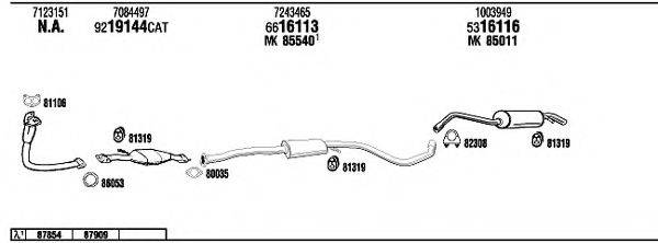 WALKER FO31318 Система випуску ОГ