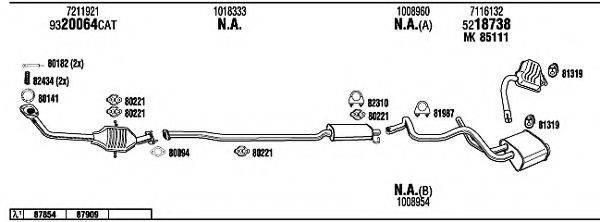 WALKER FO60088 Система випуску ОГ