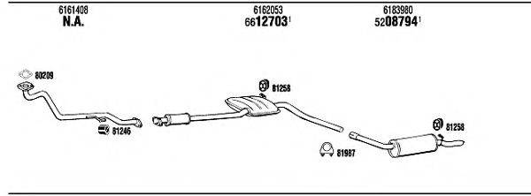 WALKER FO60338 Система випуску ОГ