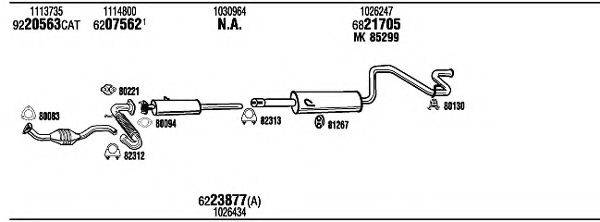 WALKER FO80147 Система випуску ОГ