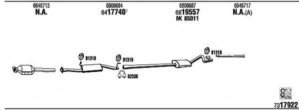 WALKER FO80525 Система випуску ОГ