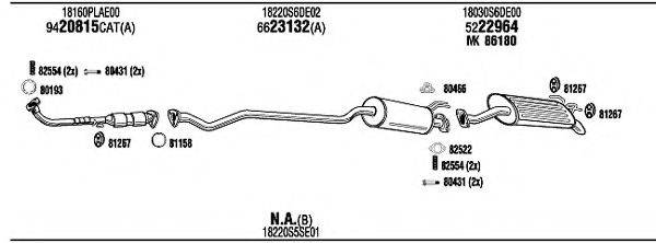 WALKER HO62008 Система випуску ОГ