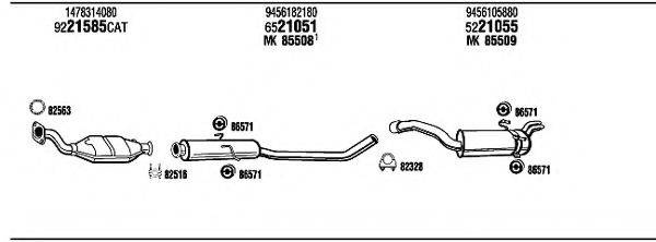 WALKER LNT05734 Система випуску ОГ