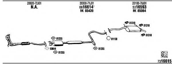 WALKER NI65009 Система випуску ОГ