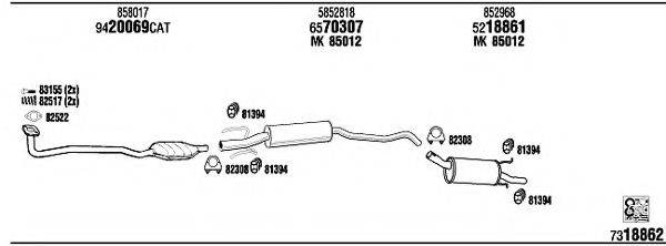 WALKER OP30080 Система випуску ОГ