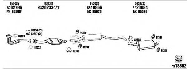 WALKER OP30153 Система випуску ОГ