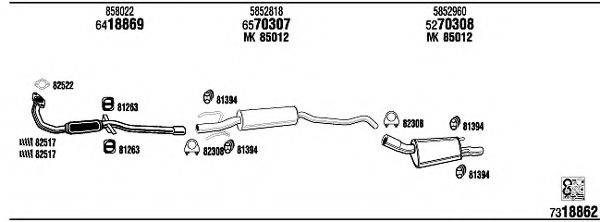 WALKER OP30154 Система випуску ОГ