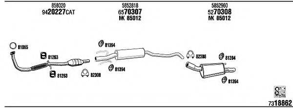 WALKER OP30155 Система випуску ОГ